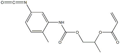 Acrylic acid 2-[(5-isocyanato-2-methylphenyl)carbamoyloxy]-1-methylethyl ester 结构式