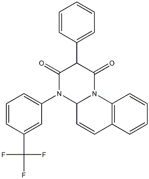 4-[3-(Trifluoromethyl)phenyl]-2-phenyl-4,4a-dihydro-1H-pyrimido[1,2-a]quinoline-1,3(2H)-dione 结构式