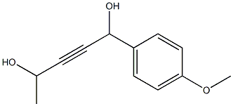 1-(4-Methoxyphenyl)-2-pentyne-1,4-diol 结构式