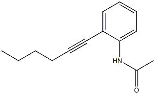 N-[2-(1-Hexynyl)phenyl]acetamide 结构式