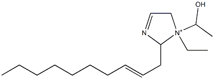 2-(2-Decenyl)-1-ethyl-1-(1-hydroxyethyl)-3-imidazoline-1-ium 结构式