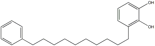 3-(10-Phenyldecyl)catechol 结构式