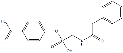 [[(Phenylacetyl)amino]methyl]phosphonic acid p-carboxyphenyl ester 结构式