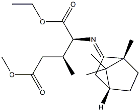 (2S,3S)-2-[[(1R,4R)-Bornan-2-ylidene]amino]-3-methylglutaric acid 1-ethyl 5-methyl ester 结构式