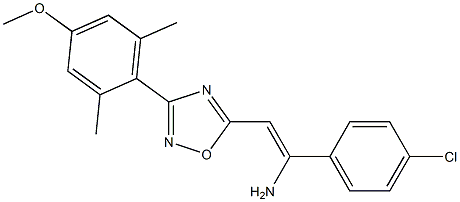 5-[(Z)-2-Amino-2-(4-chlorophenyl)ethenyl]-3-(2,6-dimethyl-4-methoxyphenyl)-1,2,4-oxadiazole 结构式