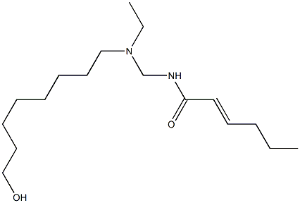 N-[[N-Ethyl-N-(8-hydroxyoctyl)amino]methyl]-2-hexenamide 结构式