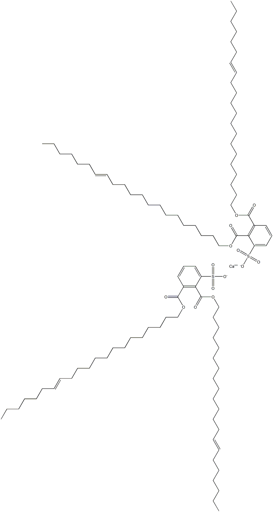 Bis[2,3-di(14-henicosenyloxycarbonyl)benzenesulfonic acid]calcium salt 结构式