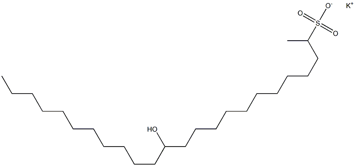 13-Hydroxytetracosane-2-sulfonic acid potassium salt 结构式