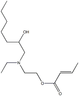 (E)-2-Butenoic acid 2-[N-ethyl-N-(2-hydroxyheptyl)amino]ethyl ester 结构式