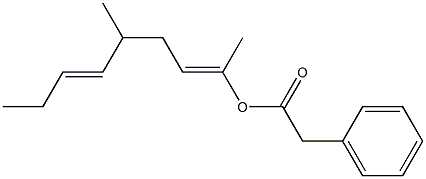 Phenylacetic acid 1,4-dimethyl-1,5-octadienyl ester 结构式