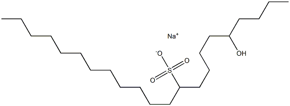 5-Hydroxydocosane-10-sulfonic acid sodium salt 结构式