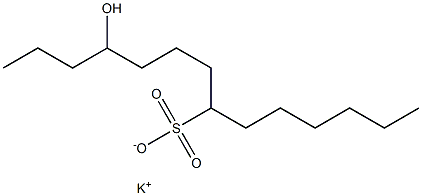 11-Hydroxytetradecane-7-sulfonic acid potassium salt 结构式