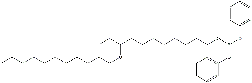 Phosphorous acid 9-(undecyloxy)undecyldiphenyl ester 结构式