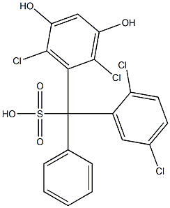 (2,5-Dichlorophenyl)(2,6-dichloro-3,5-dihydroxyphenyl)phenylmethanesulfonic acid 结构式