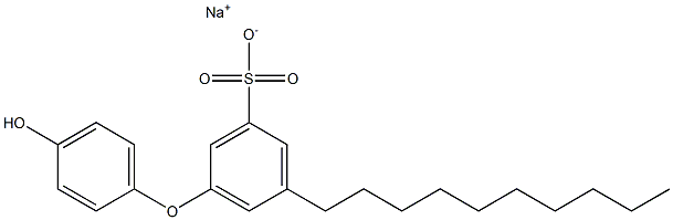 4'-Hydroxy-5-decyl[oxybisbenzene]-3-sulfonic acid sodium salt 结构式