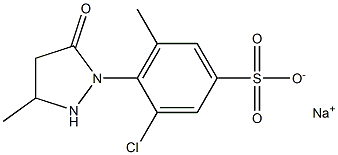 3-Chloro-5-methyl-4-(3-methyl-5-oxo-1-pyrazolidinyl)benzenesulfonic acid sodium salt 结构式