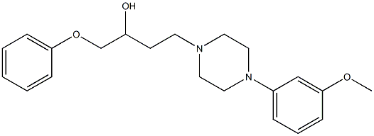1-(Phenoxy)-4-[4-[3-methoxyphenyl]-1-piperazinyl]-2-butanol 结构式