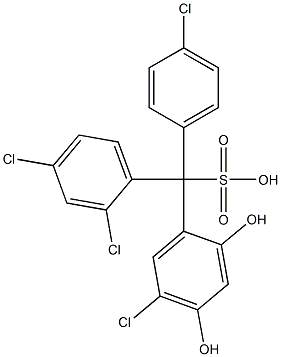 (4-Chlorophenyl)(2,4-dichlorophenyl)(5-chloro-2,4-dihydroxyphenyl)methanesulfonic acid 结构式