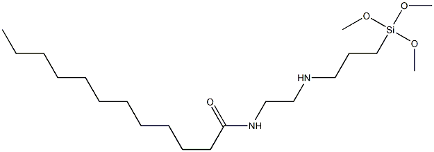 N-[2-[[3-(Trimethoxysilyl)propyl]amino]ethyl]dodecanamide 结构式