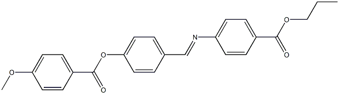 4-[4-(4-Methoxybenzoyloxy)benzylideneamino]benzoic acid propyl ester 结构式