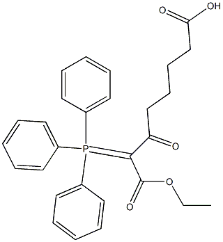 2-(Triphenylphosphoranylidene)-3-oxooctanedioic acid 1-ethyl ester 结构式