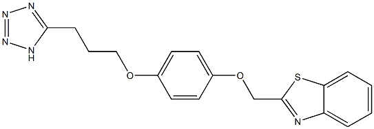 2-[4-[3-(1H-Tetrazol-5-yl)propoxy]phenoxymethyl]benzothiazole 结构式