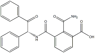 (-)-N-[(R)-1,2-Diphenyl-2-oxoethyl]phthalamidic acid 结构式