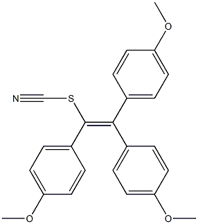 1,2,2-Tris(4-methoxyphenyl)ethenyl thiocyanate 结构式
