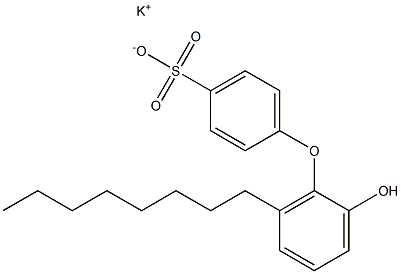 2'-Hydroxy-6'-octyl[oxybisbenzene]-4-sulfonic acid potassium salt 结构式
