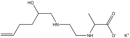 2-[N-[2-[N-(2-Hydroxy-5-hexenyl)amino]ethyl]amino]propionic acid potassium salt 结构式