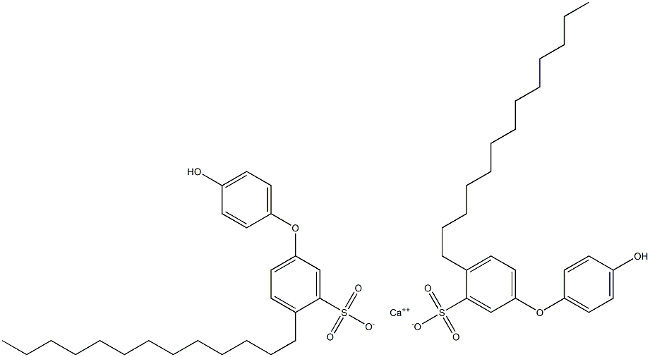 Bis(4'-hydroxy-4-tridecyl[oxybisbenzene]-3-sulfonic acid)calcium salt 结构式