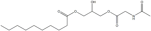 1-[(N-Acetylglycyl)oxy]-2,3-propanediol 3-decanoate 结构式