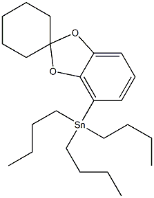 4-(Tributylstannyl)spiro[1,3-benzodioxole-2,1'-cyclohexane] 结构式