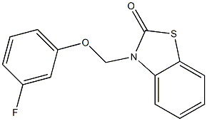 3-[(3-Fluorophenoxy)methyl]benzothiazol-2(3H)-one 结构式