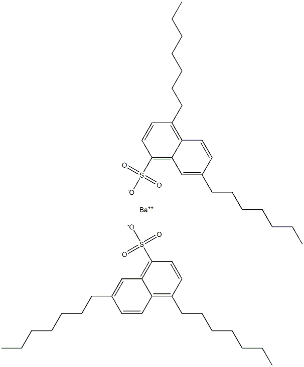 Bis(4,7-diheptyl-1-naphthalenesulfonic acid)barium salt 结构式
