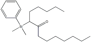 6-(Phenyldimethylsilyl)tetradecan-7-one 结构式