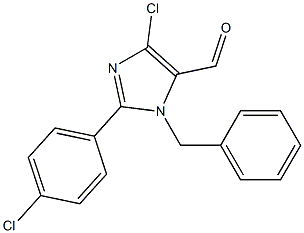 1-Benzyl-4-chloro-2-(4-chlorophenyl)-1H-imidazole-5-carbaldehyde 结构式