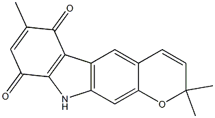 5,8-Dihydro-2,8,8-trimethyl-7-oxa-7H-benzo[b]carbazole-1,4-dione 结构式