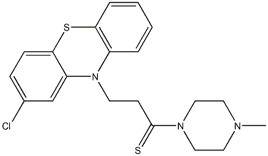 3-(2-Chloro-10H-phenothiazin-10-yl)-1-(4-methyl-1-piperazinyl)-1-propanethione 结构式