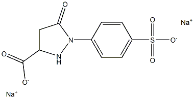 5-Oxo-1-(4-sulfophenyl)-3-pyrazolidinecarboxylic acid disodium salt 结构式