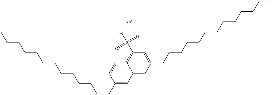 3,6-Ditridecyl-1-naphthalenesulfonic acid sodium salt 结构式