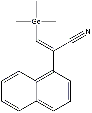 (Z)-2-(1-Naphtyl)-3-(trimethylgermyl)propenenitrile 结构式