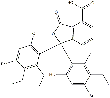 1,1-Bis(4-bromo-2,3-diethyl-6-hydroxyphenyl)-1,3-dihydro-3-oxoisobenzofuran-4-carboxylic acid 结构式