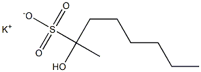 2-Hydroxyoctane-2-sulfonic acid potassium salt 结构式