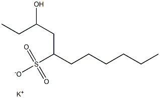 3-Hydroxyundecane-5-sulfonic acid potassium salt 结构式
