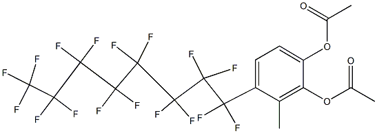 4-(Heptadecafluorooctyl)-3-methylbenzene-1,2-diol diacetate 结构式