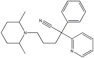 5-(2,6-Dimethyl-1-piperidinyl)-2-(2-pyridinyl)-2-phenylvaleronitrile 结构式