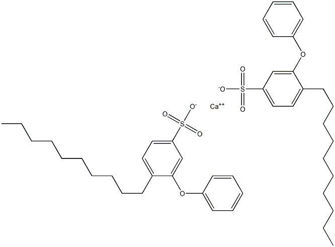 Bis(4-decyl-3-phenoxybenzenesulfonic acid)calcium salt 结构式