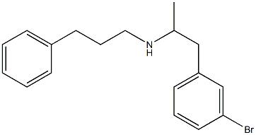 N-[1-Methyl-2-(3-bromophenyl)ethyl]-3-phenylpropan-1-amine 结构式