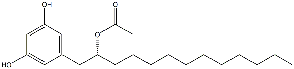 3-[(2R)-2-Acetoxytridecyl]benzene-1,5-diol 结构式